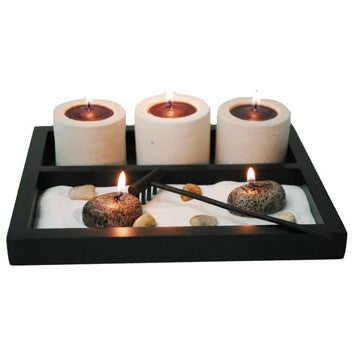 Zen Garden with Candles